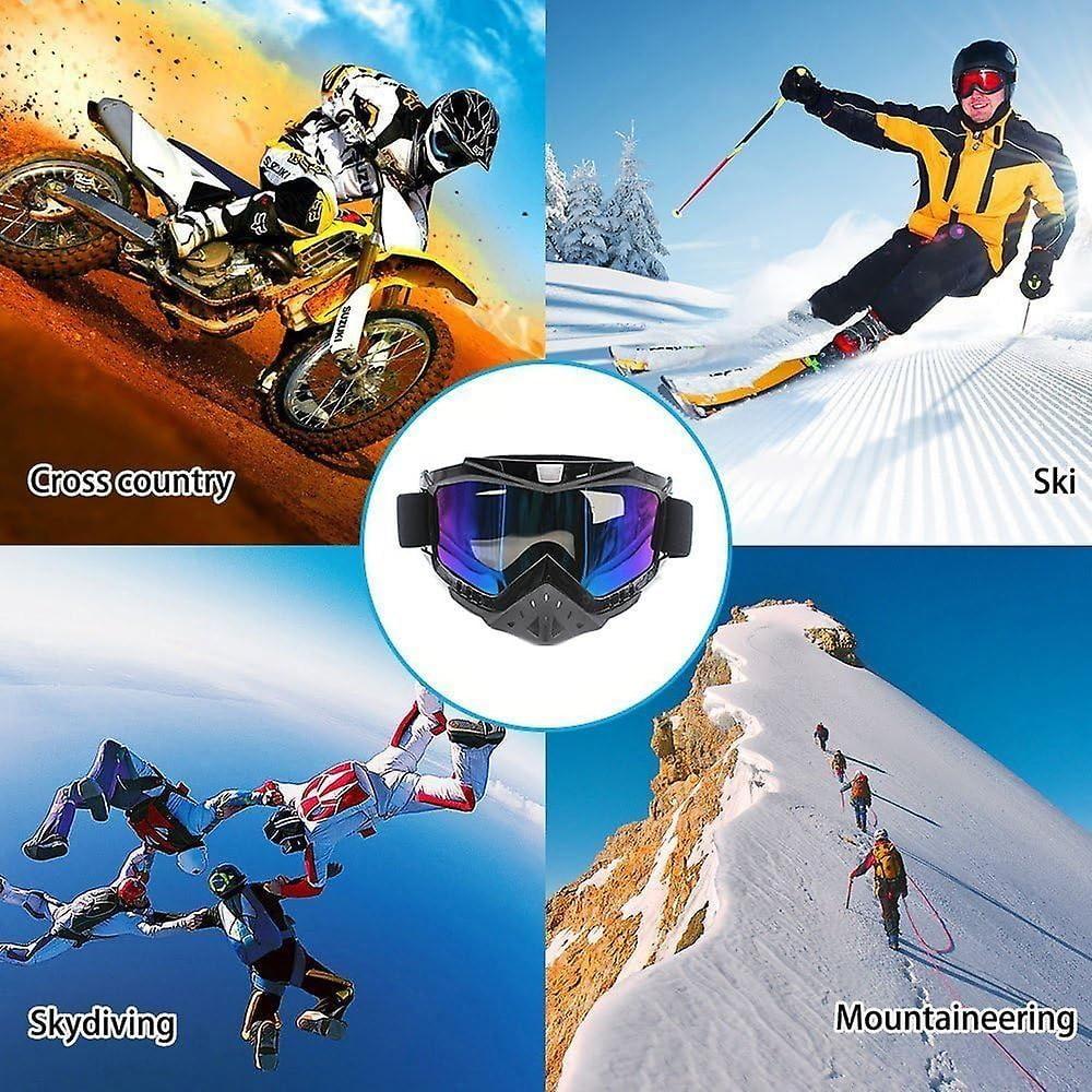 Motorcycle Goggles Motocross Glasses Helmet Fog-proof Windproof Riding Bike Uv Protection Snowmobile Sunglasses Mask Gift