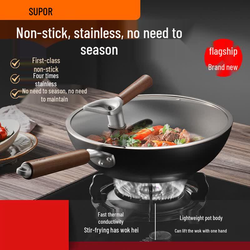 SUPOR Titanium Iron Non-stick Wok