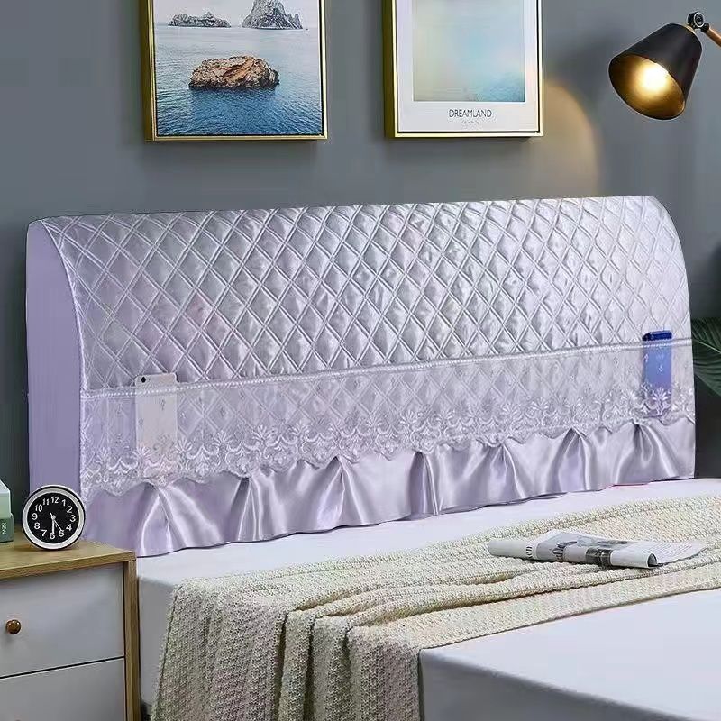 

All-Inclusive Universal Neutral Bedside Cover Soft Clamp Cotton Fabrics Anti-Collision Dustproof Protective Cover Sets Nordic Simple All inclusive Gray-[Universal Neutral]] 1.2 m