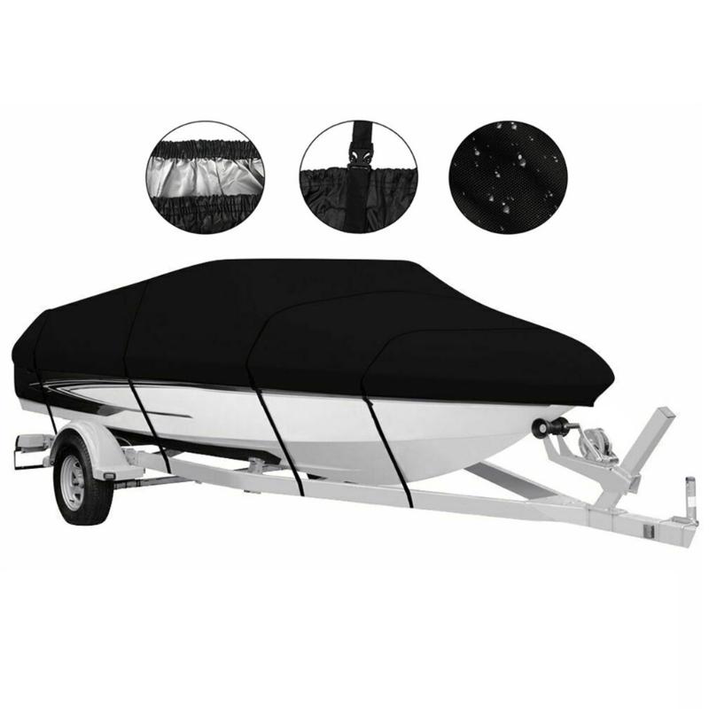 Packung mit 1 wasserdichter 210D Oxford Bootsabdeckung mit UV-Schutz, reißfest, für V-Rumpf Boote von 11 bis 13 Fuß