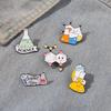 Chemical Lab Test Tube Alloy Paint Brooch – Popular European & American Design