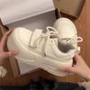 Little White Shoes Women's Versatile Spring New Versatile Sports Shoes Casual Thick-soled Heightening Board Shoes