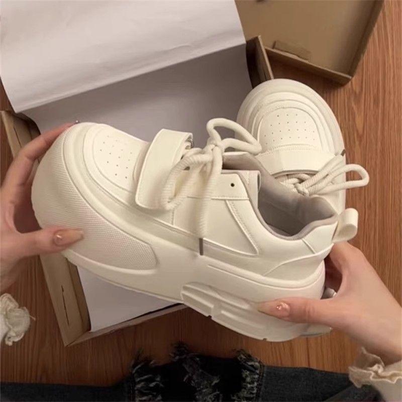 Little White Shoes Women's Versatile Spring New Versatile Sports Shoes Casual Thick-soled Heightening Board Shoes