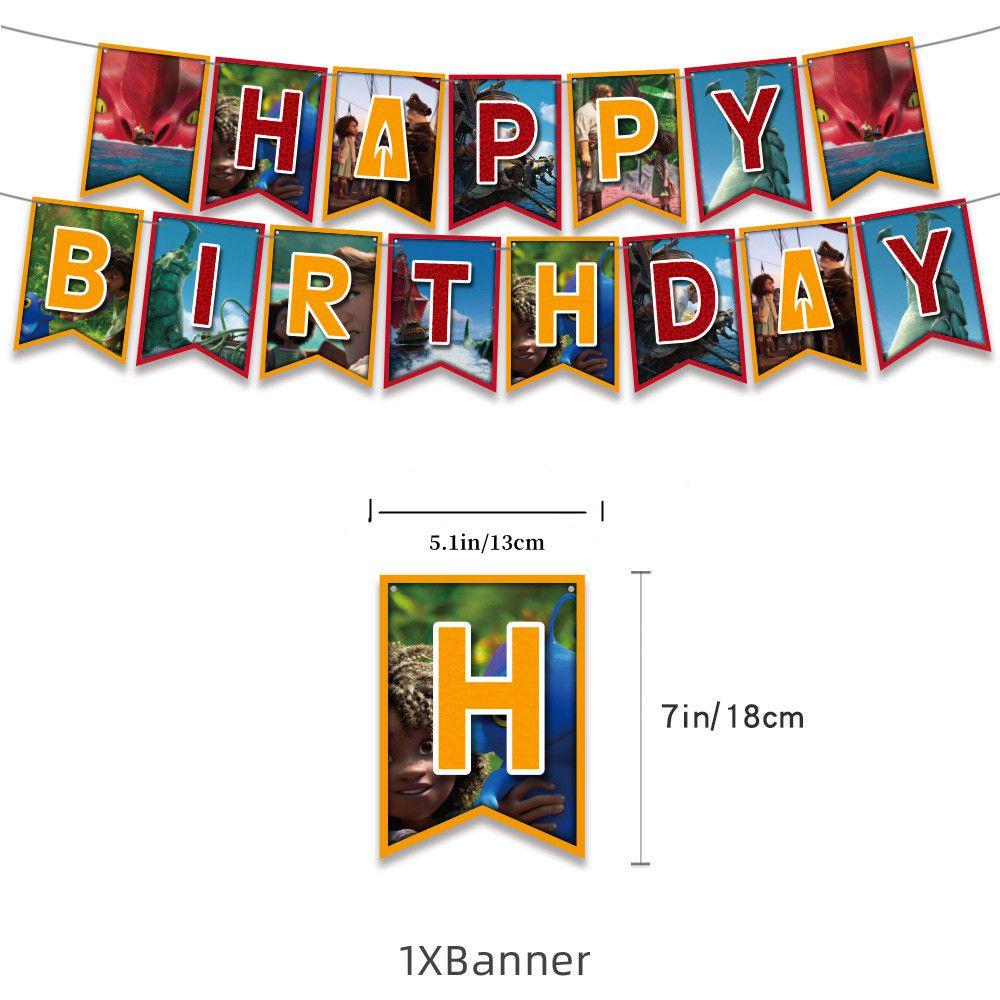 Das Seeungeheuer Geburtstagsparty Deko-Set mit Luftballons und Flaggen