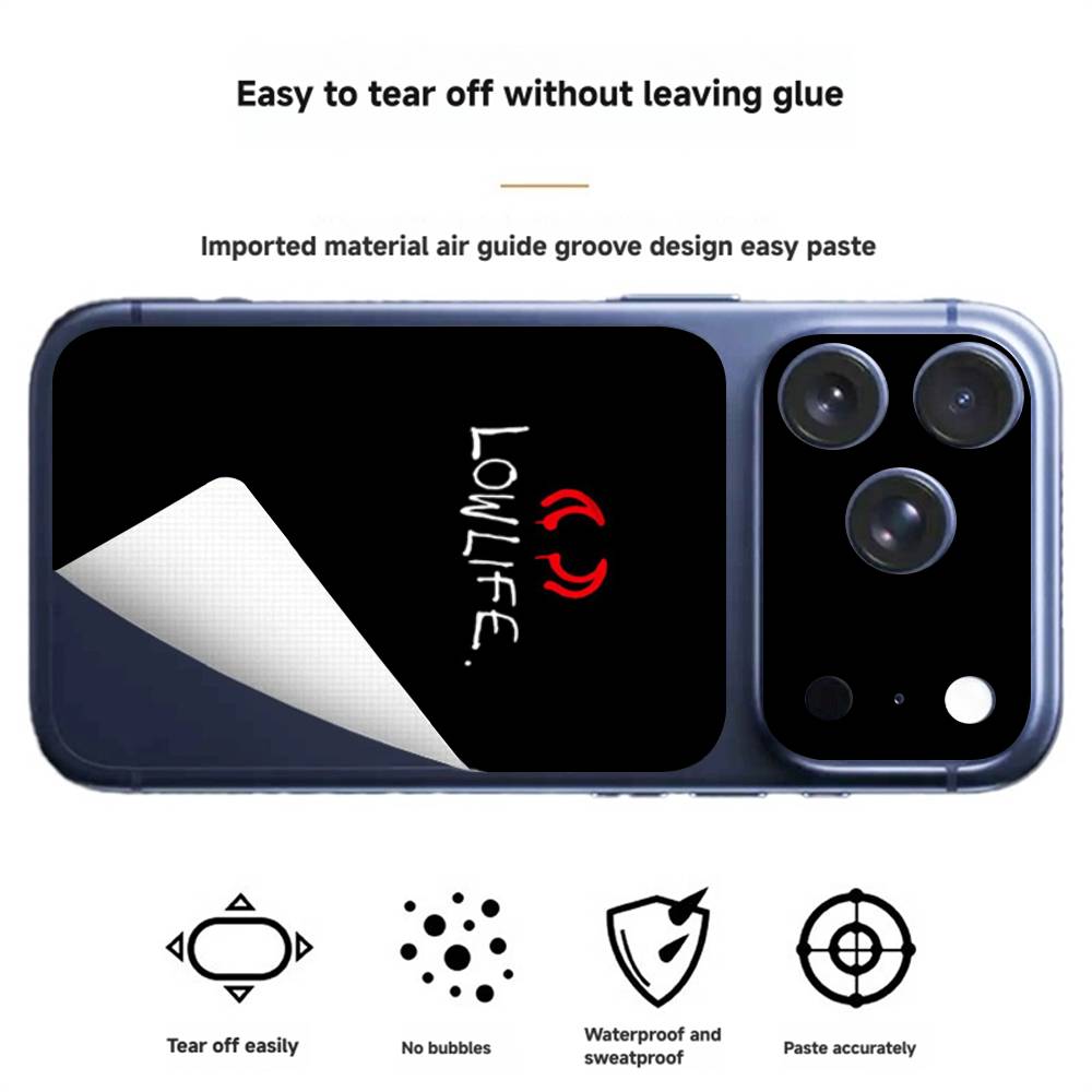 

Y-Yungblud Lowlife For iPhone 17 pro max New Print Back Cover Decal Wrap Skin Rear Protective Sticker Film Creative iPhone 17 Pro