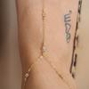 Exquisite Crystal Toe Chain Personality Gold Color Fine Chain Fingering Together Anklets for Women Charm Jewelry Accessory Gifts