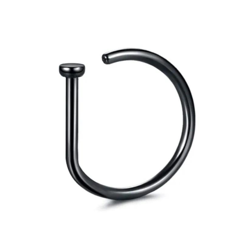 

D Shape Fake Piering Nose Ring Earrings Nose cuff Punk Non-Piercing Nose Clip Rock Hiphop Perforation Septum Body Women Jewelry