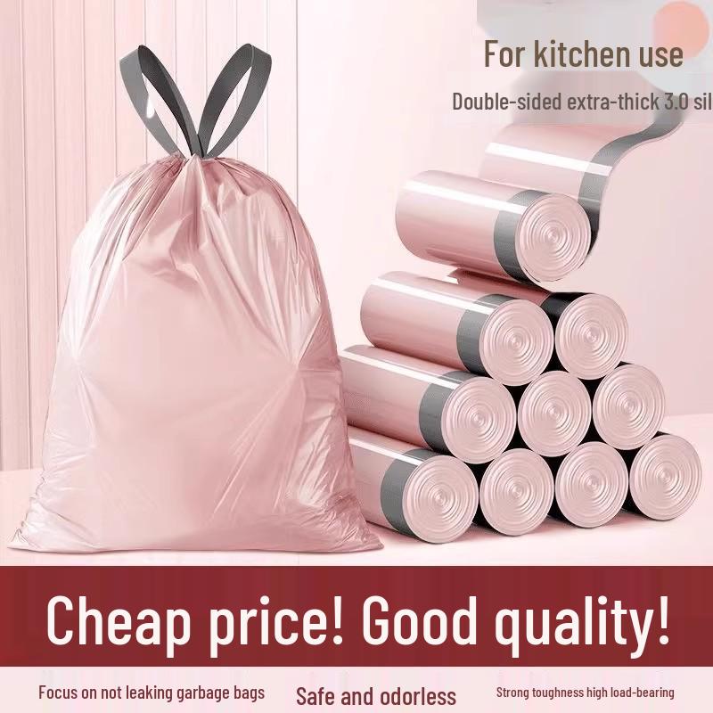Ice Berry Extra Thick Drawstring Trash Bags for Kitchen & Dorm