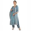 Kaari Women?s Chikankari Kurta Set with Organza Dupatta, Straight Fit Kurta with Lace Work & Pant with Pocket