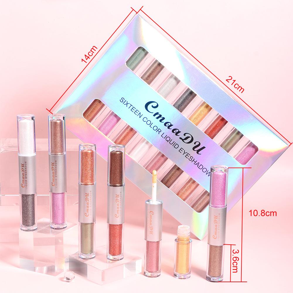 CmaaDu 16 Color 8 Installed Pearl Water Eye Shadow Is Not Easy To Take Off Makeup and Makeup