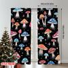 Flat Printing Party Curtain Psychedelic Mushroom Eye Digital Printed Polyester Drapes Holiday Decorations Use Home Set Of 2 Made Washable