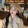 Black Beret Female Spring Autumn Painter Hat Female Small Octagonal Hat Big Headcircumference