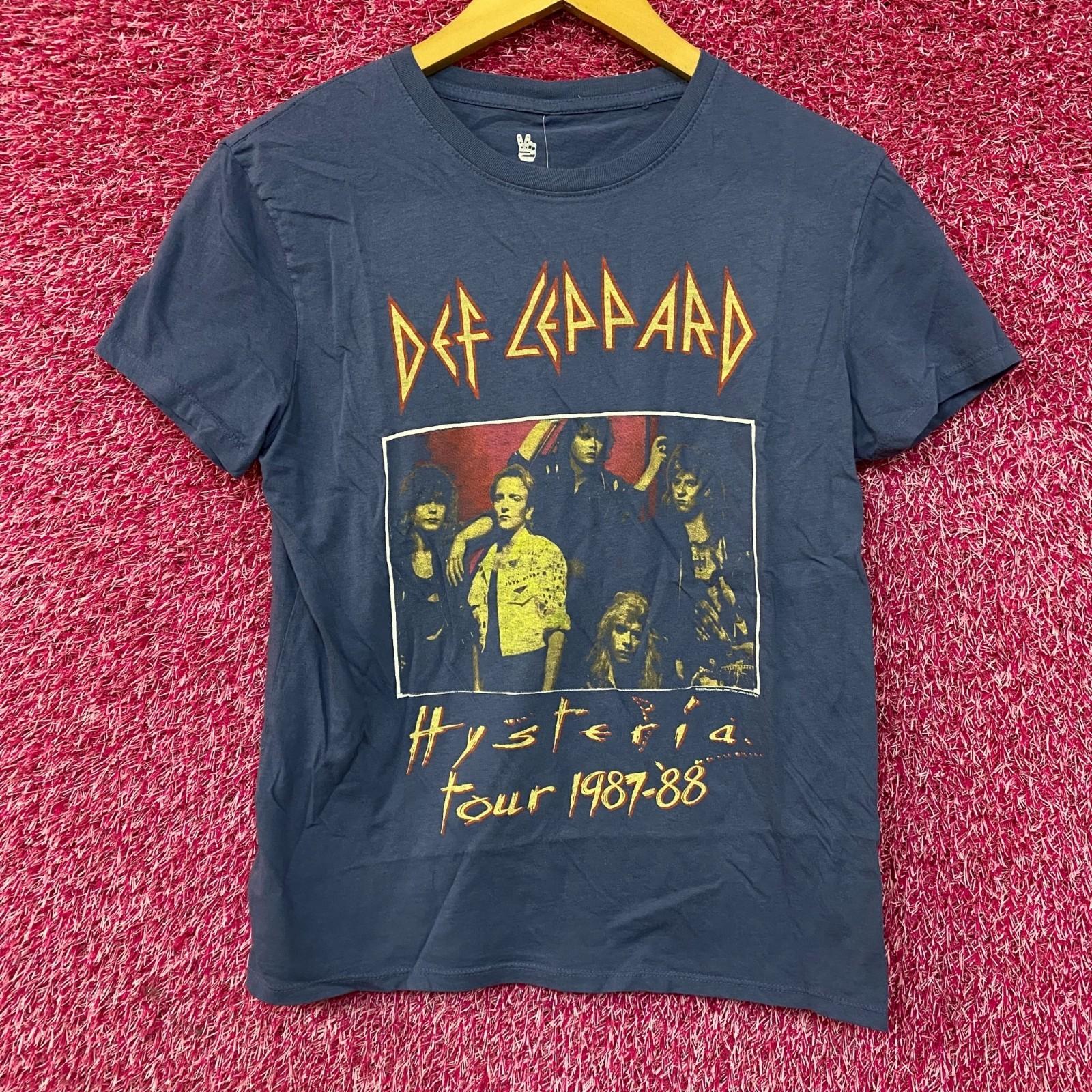 Def Leppard Hysteria Tour 1987-88 100% Cotton T-shirt Mens Tees Top XL