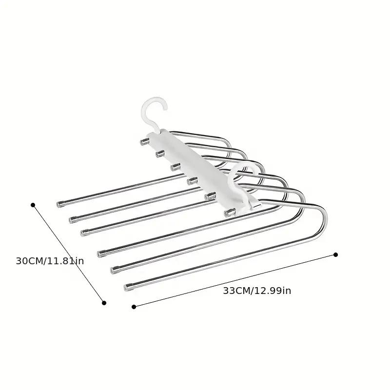Stainless Steel Folding and Stretchable Clothes Rack, Multi-layer Clothes Hanging and Pants Rack
