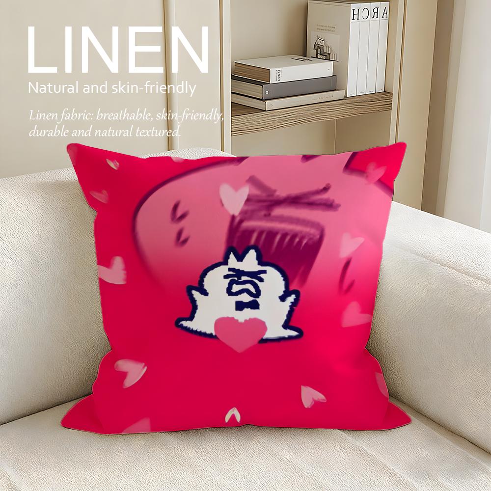 Cute Bowtie Cat Cushion Cover Pillowcase Set Pcs x x Breathable Washable Sofa Cushion Cover