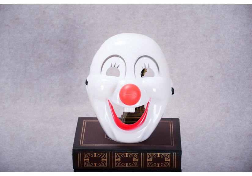 Halloween Anime Clown Mask - Hard Plastic Costume for Cosplay, Game Performances, and Festivals.