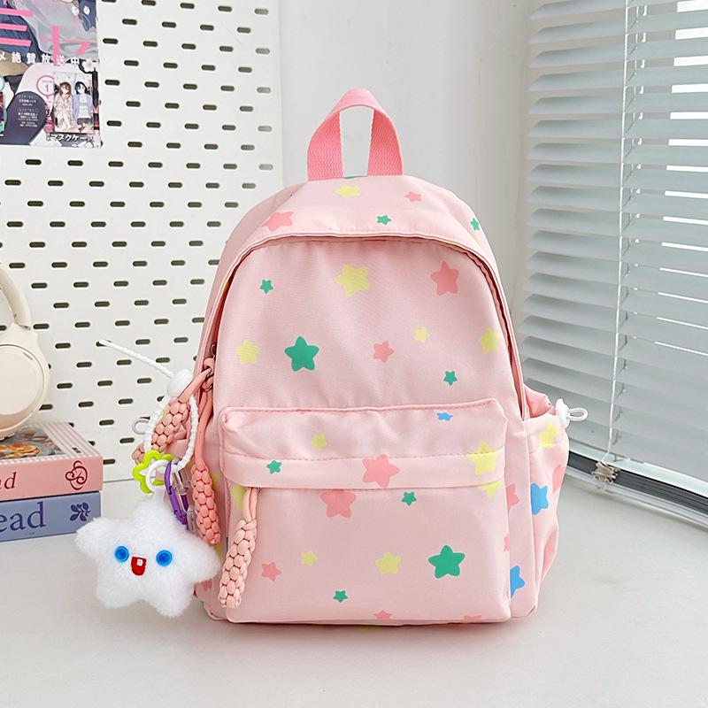 New high-value, fresh and sweet, colored star backpack, high school student large-capacity backpack