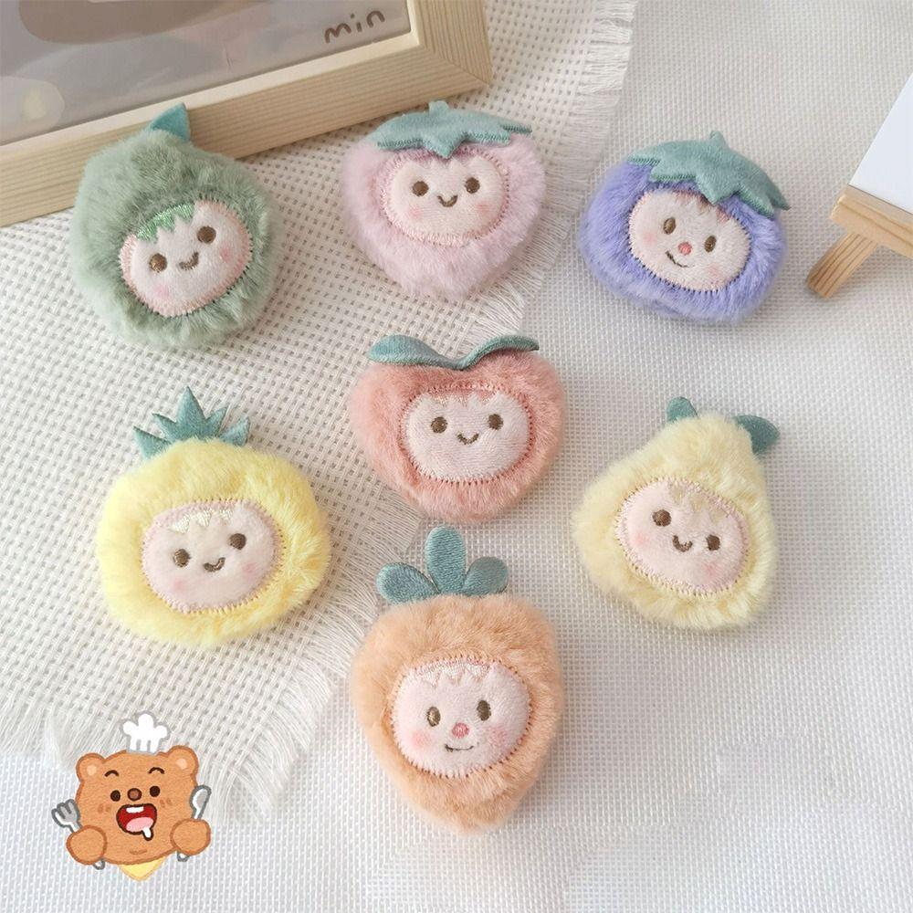 Hand-sewn Cute Fruit Plush Brooch Cloth  Personalities   Bag Acessories