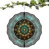 1pc 2D Mandala Wind Chime, Colorful Metal Garden Aesthetic Hanging Decor, No Battery Required, Outdoor Christmas and New Year Gift