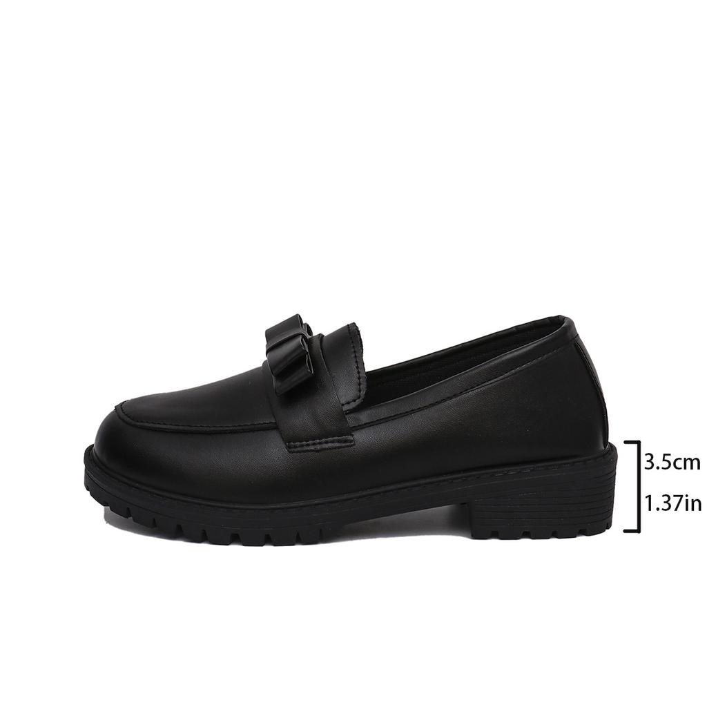 22. New temperament, beautiful mid-heeled retro European and American plus-size loafers