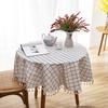 Polyester Cotton Imitation Linen Table Cloth Round Tablecloth Printed Fringed Tablecloth Cover Towel