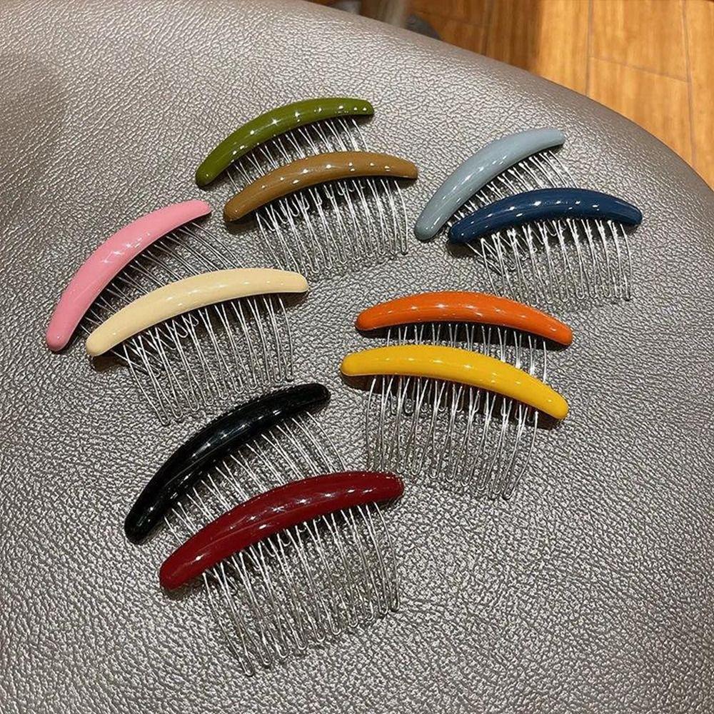 Candy Color Hair Clip Hair Comb Hairpin Hair Comb Broken Hair Clip  Female Hair Accessories