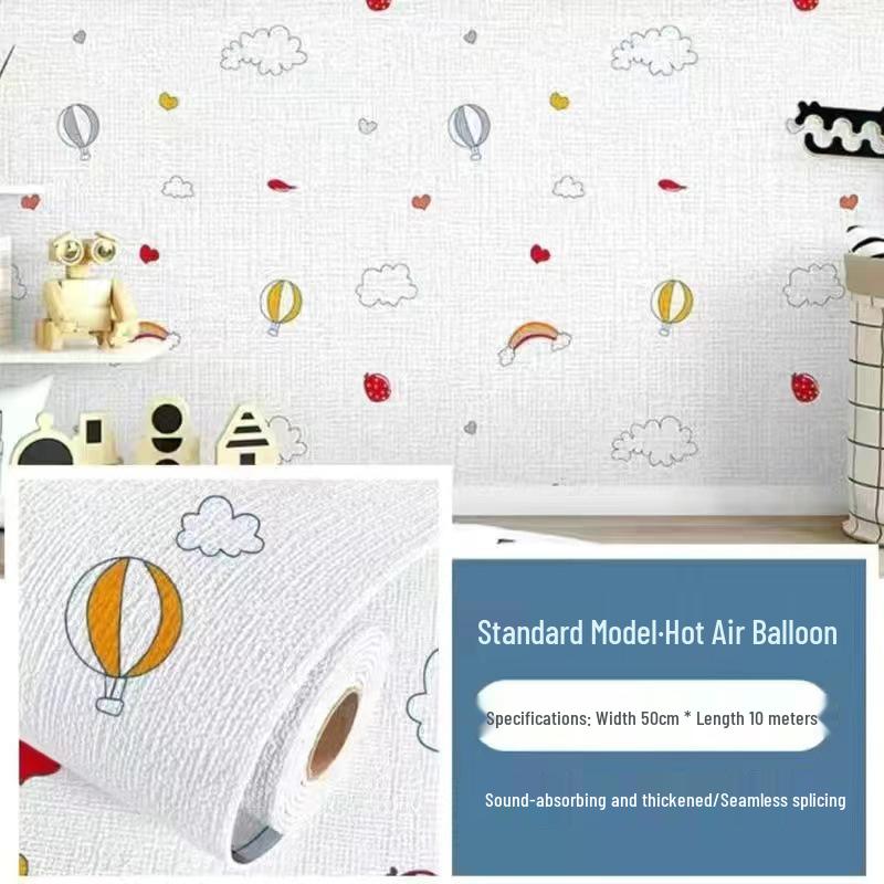 3D Linen Self-Adhesive Wallpaper: Waterproof, Moisture-Proof, Anti-Mold Wall Stickers for Bedroom Renovation