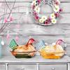 Vintage Glass Hen Candy Dish with Lid Charming Nest Centerpiece for Home Decor Parties Holidays
