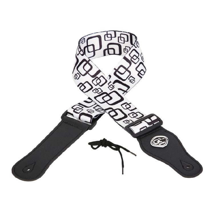

Acoustic Electric Bass Guitar Strap Nonslip Wide Padded Shoulder Support and Pick Storage Pocket Polyester Texture