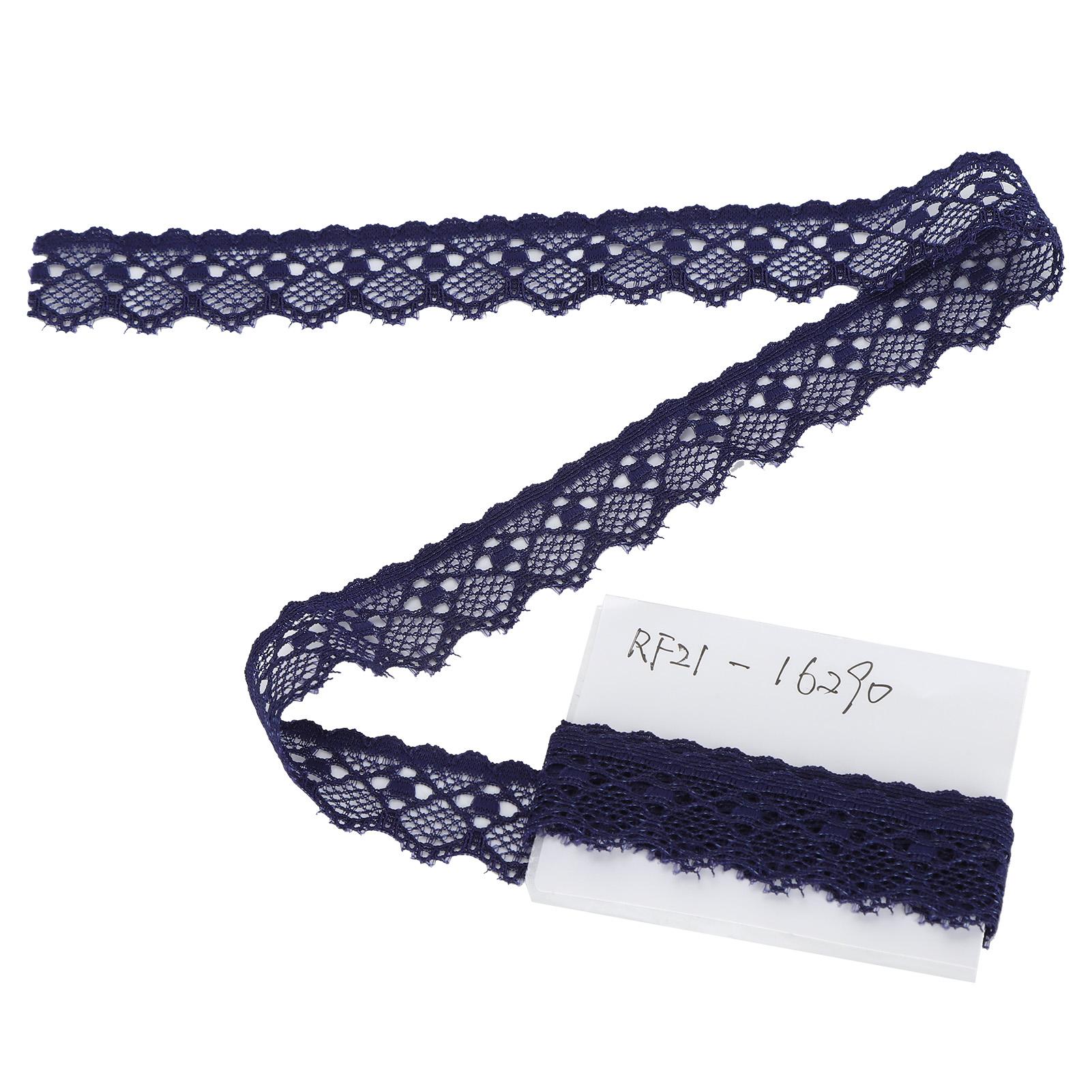 

Lace Ribbon Clothing Accessories Decorating Crafts DIY Materials 10 Yard 2cm Width Dark Blue