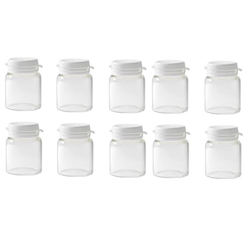3/6/10Pcs Cosmetic Jars Travel Glass Containers Clear Buttercream Bottles With Lids & Inner Plug Mini Refillable Boxes