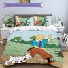 3pcs The Adventures of Tintins Design Cover Set - HD Printed Bedding with 1 Cover and 2 Pillowcases - Perfect for Home and Dorm Decor