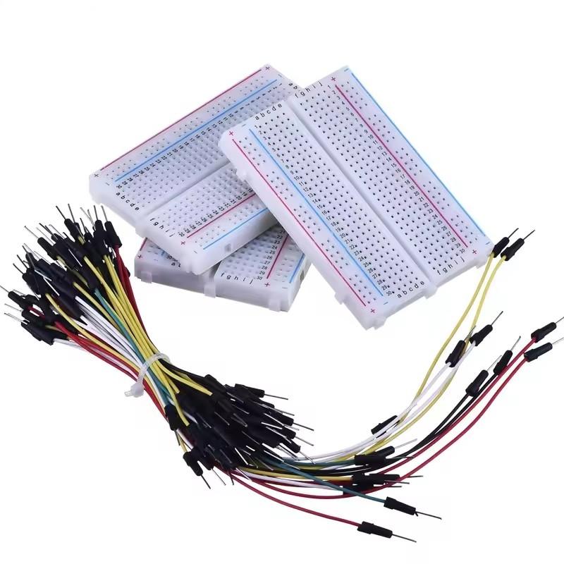 Breadboard Kit with 830-Tie-Point, 400-Tie-Point Boards, 6x170-Tie-Point Mini Boards, 65Pcs Flexible Wires, for Arduino