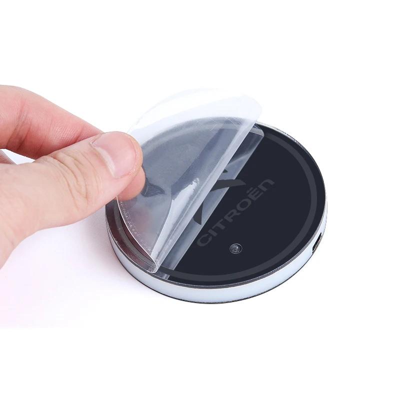 2Pcs LED Car Luminous Color Changing Cup Holder Coaster For Citroen C4 C3 C5 C1 C2 C6 C4L DS3 DS4 Berlingo Picasso Saxo Jumper