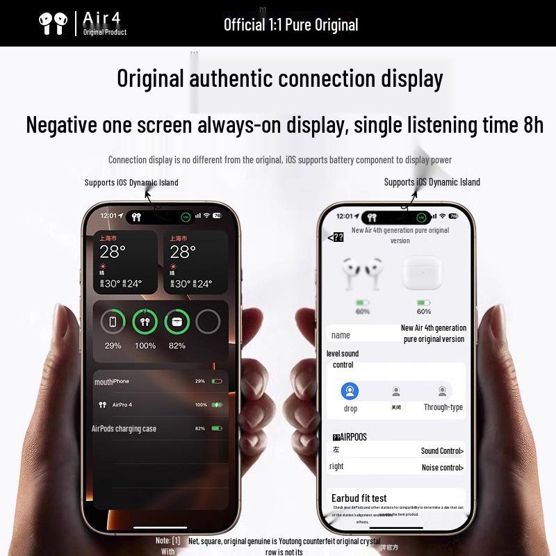 2025 Huqiangbei Pro3 Bluetooth-Kopfhörer mit Geräuschunterdrückung für Apple: Lange Akkulaufzeit