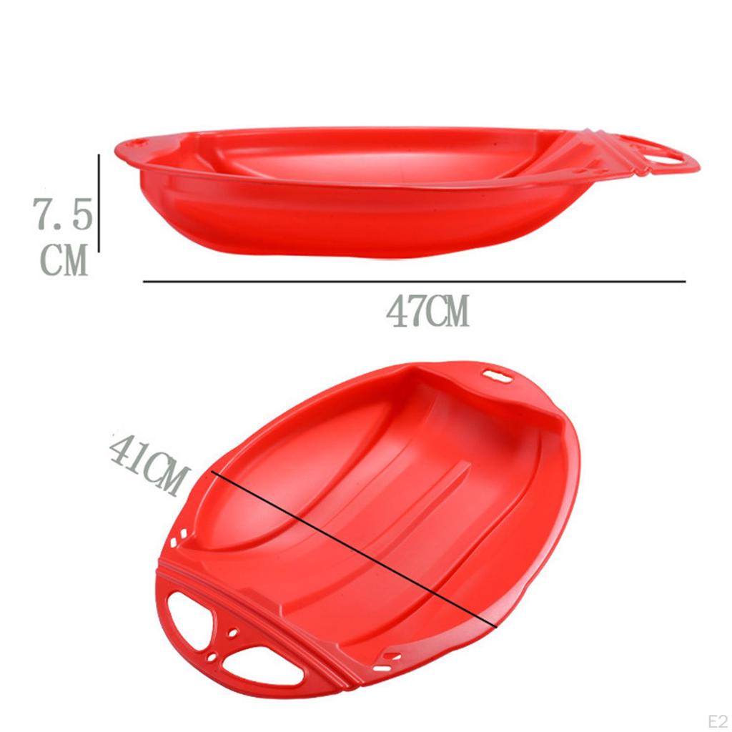 Kids Snow Sled Sledge Ski Board Downhill Toboggan Luge Grass Sand Sliding Sleigh for Girls