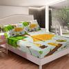 Wild Animal Camping Pattern Bed Hat Four-Piece Bedding Set Bedroom Dormitory Bedding Decoration