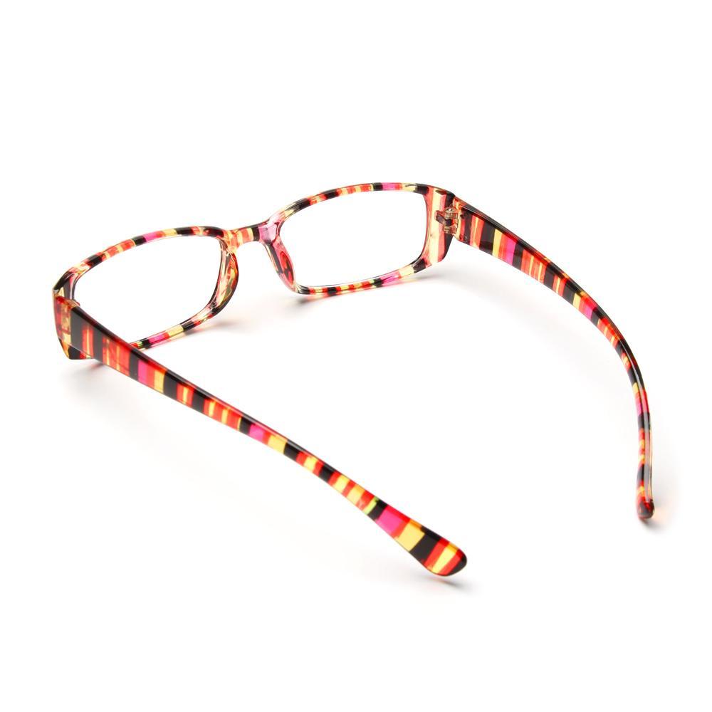 Portable Print Stripe Vision Care Presbyopic Eyewear Reading Glasses Retro Frame Diopter Eyeglasses