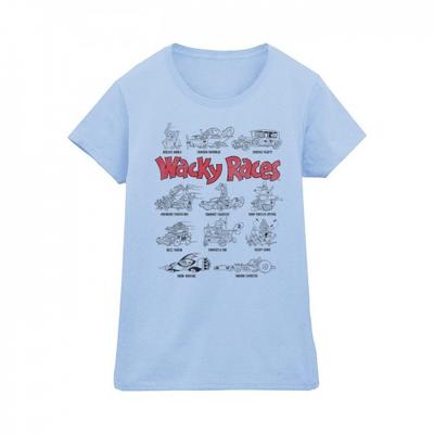 Womens/Ladies Car Lineup Cotton T-Shirt