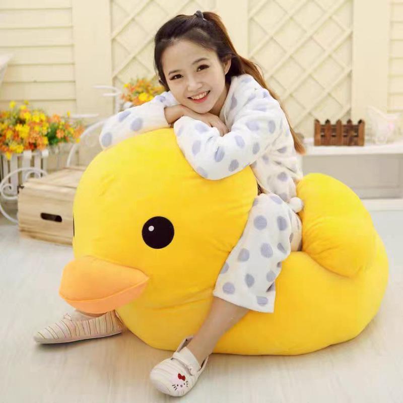 Grande bambola anatra gialla peluche giocattolo anatroccolo carino cuscino da lancio anatra anatra bambola regalo di compleanno per bambini