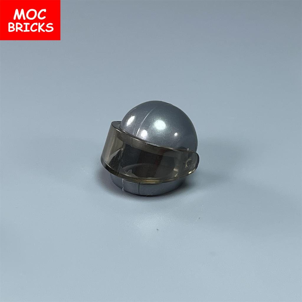 Non-Toxic 4Pcs/Lot Moc Bricks 30006 30124 88415 2446 City Motorcycle Helmet Visors Action Figure Accessory Assembles Particles Toys Gifts