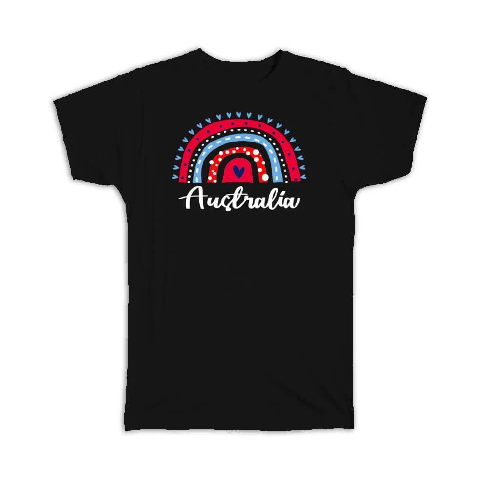 Gift T-Shirt : Australia Australian Aussie Rainbow S
