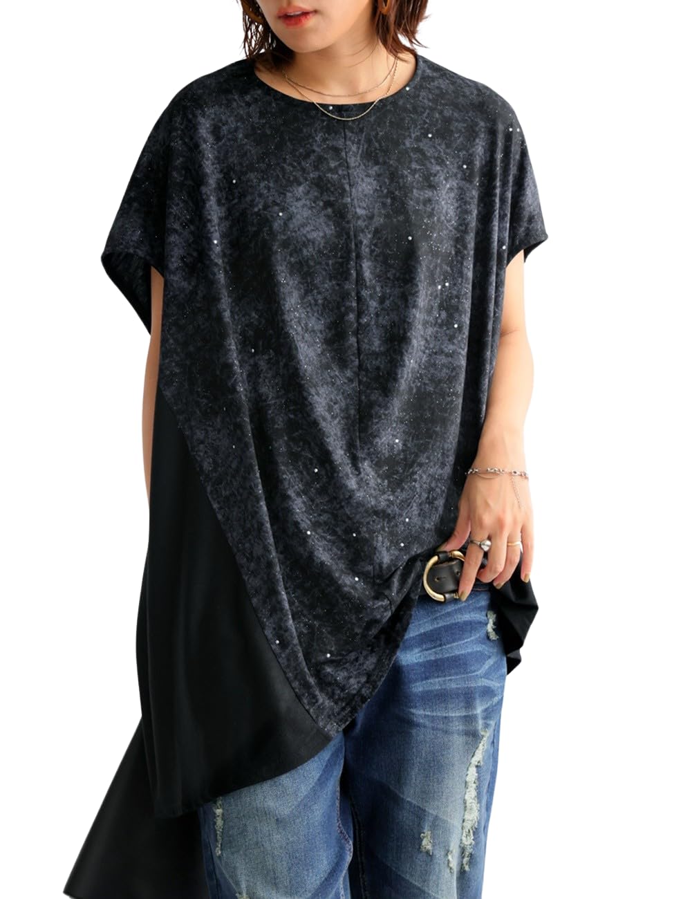 

Antiqua Short Sleeve French One Size Navy Women s Lamé Top, Sleeve, PA-03659, 20,