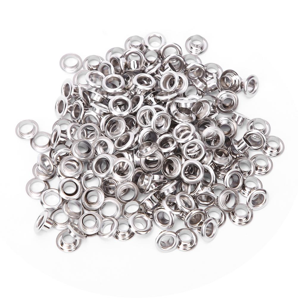 100ks 5mm mosaz oboustranná očka Nýty průchodka na opasek na boty taška na boty kožená řemesla