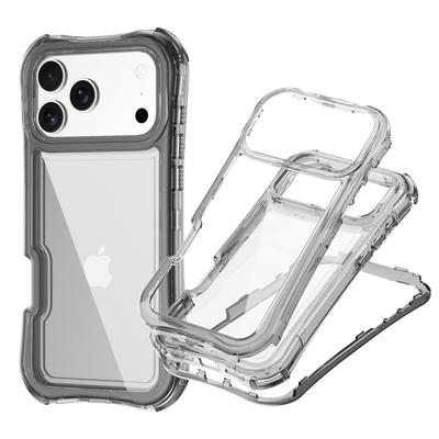 Armor 2IN1 Militärqualität PC+TPU Klare Handyhülle für iPhone 17 Pro Max Air 16 15 14 13 12 Plus Stoßfest Puffer Schutzhülle
