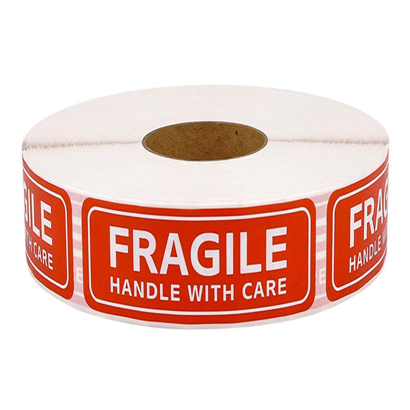 High-Quality 250Pcs/Roll High-Quality Red High-Quality Warning High-Quality Sticker High-Quality Fragile High-Quality Handle High-Quality With