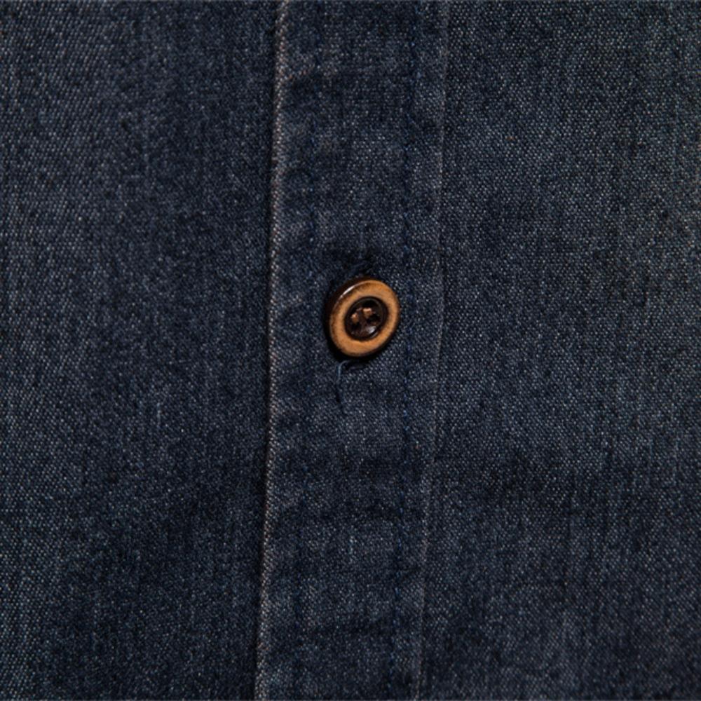 Cămașă Denim Bumbac Elastic Bărbați Mânecă Lungă Cămăși Cowboy de Calitate pentru Bărbați Casual Slim Fit Îmbrăcăminte de Designer pentru Bărbați