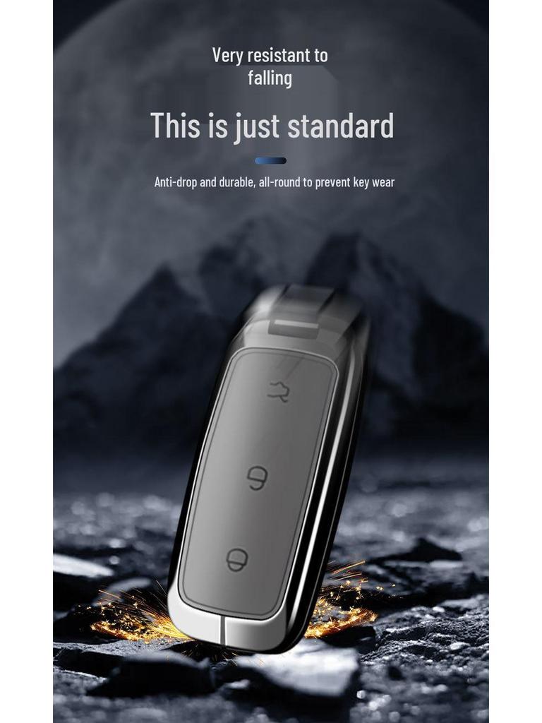 Pouzdro na klíč od auta Geely Galaxy pro L7 L6 E8 - Kovová skořepina s přezkou