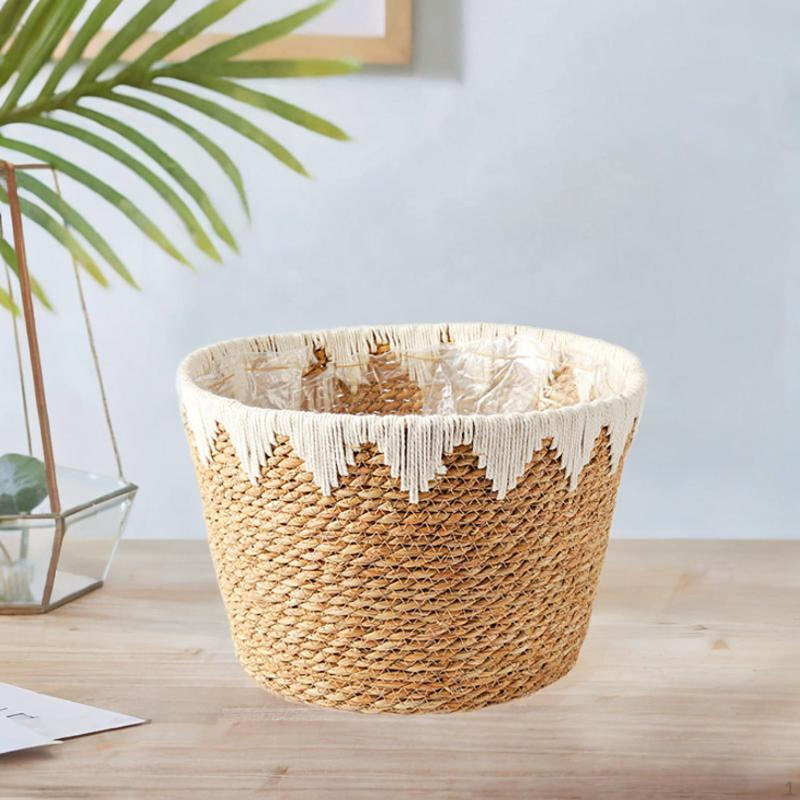 

Крышка цветочного горшка, корзина для растений с водорослями, держатель для вазы, тканый кашпо для белый