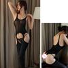 Sexy Bodystockings Women Transparent Bodysuit Teddy Hollow Body Crotchless Open Bra Outfit Erotic Costumes Hot Fishnet Lingerie